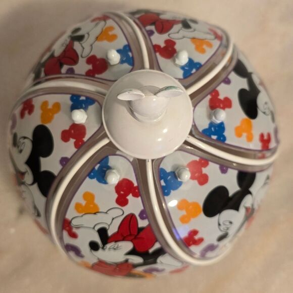 Vintage Disney Mickey Minnie Mouse Glass Panel/metal Table SHADE ONLY - NO LAMP - Picture 4 of 9